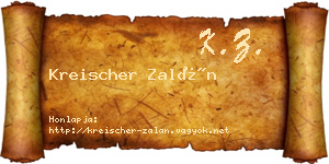 Kreischer Zalán névjegykártya
