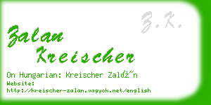 zalan kreischer business card